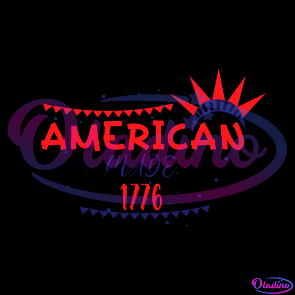 American Made 1776 Sun American Flag SVG PNG Digital File