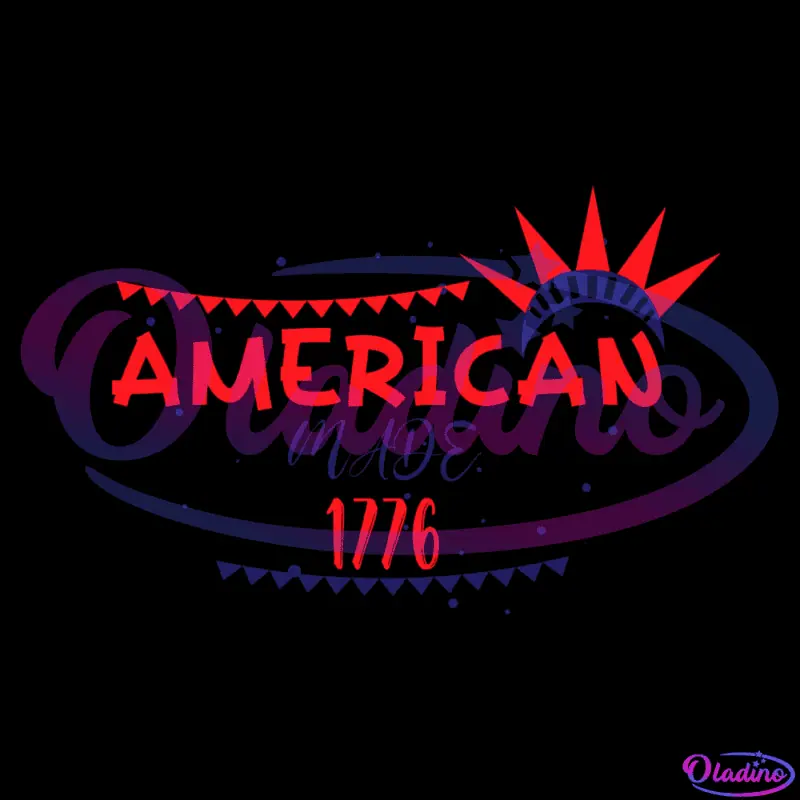 American Made 1776 Sun American Flag SVG PNG Digital File