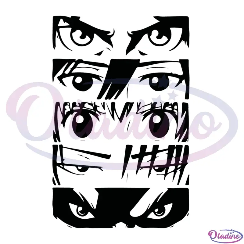 Attack On Titan Character Face SVG Silhouette