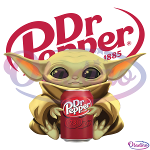 Baby Yoda Drink Dr Pepper Sublimation Designs Digital File