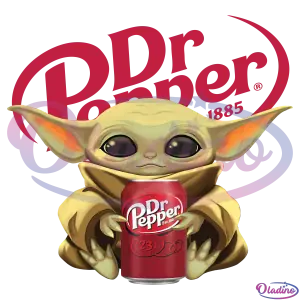 Baby Yoda Drink Dr Pepper Sublimation Designs Digital File