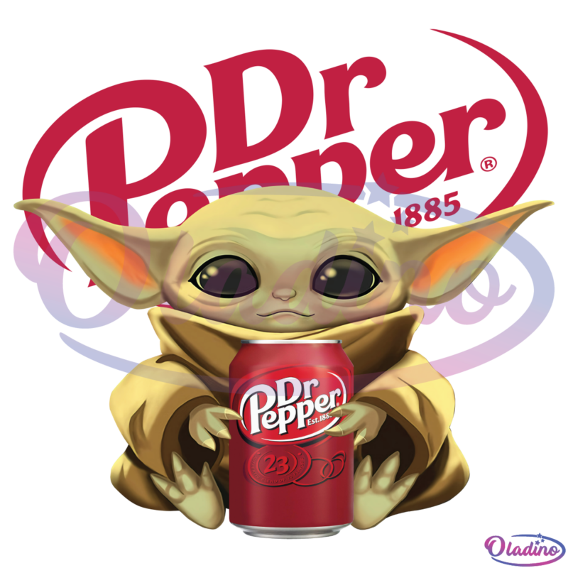Baby Yoda Drink Dr Pepper Sublimation Designs Digital File