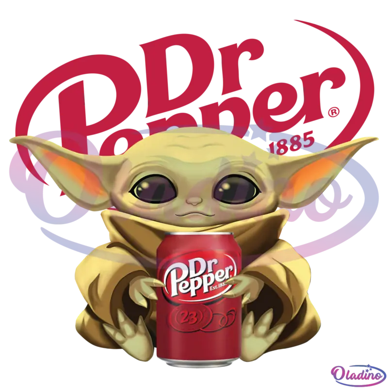 Baby Yoda Drink Dr Pepper Sublimation Designs Digital File