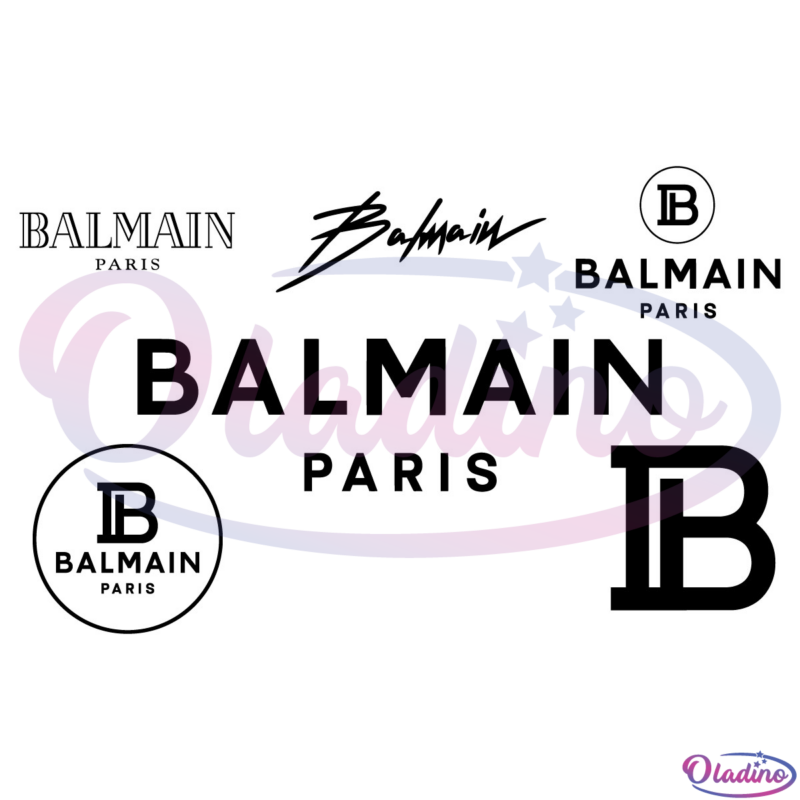Balmain Paris Logo Bundle SVG Silhouette