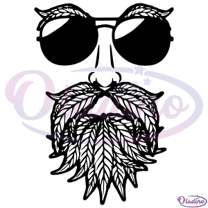 Beardman Cannabis SVG Silhouette