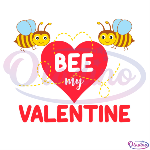 Bee My Valentine Cute Bee SVG Digital File