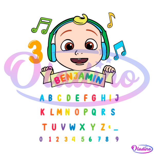 Benjamin Baby JJ Colorful Alphabet SVG PNG
