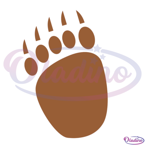 Big Brown Bear Paw SVG Digital File