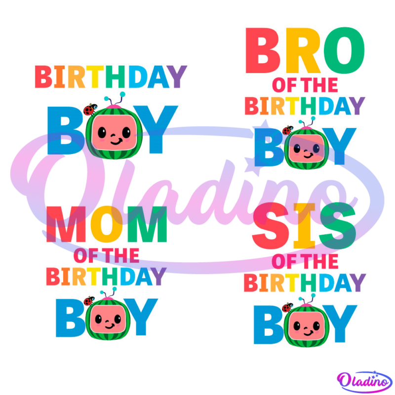 Birthday Boy Cocomelon Family Of Birthday Bundle SVG
