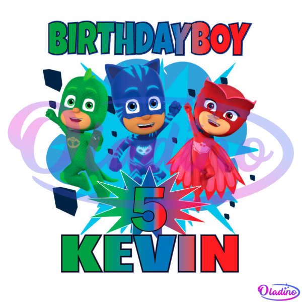 Birthday Boy Happy 5th Birthday Kevin PNG Sublimation Designs Digital File