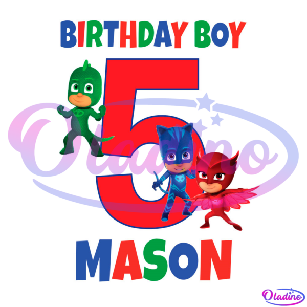 Birthday Boy Mason Happy Birthday PNG Sublimation Designs Digital File