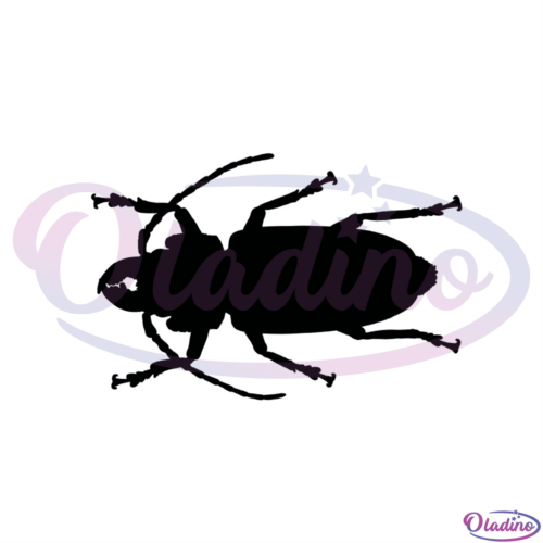 Black Beetle Insect SVG Silhouette