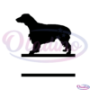 Black Dog Standing Short Tail SVG Silhouette