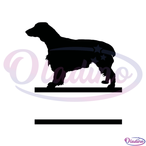 Black Dog Standing Short Tail SVG Silhouette