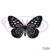 Black Ideopsis Vulgaris Blue Glassy Tiger Butterfly SVG Silhouette