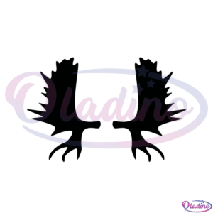 Black Moose Antlers Natural Antlers SVG Silhouette