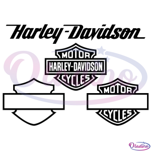 Blank Harley Davidson Logo Bundle SVG Silhouette