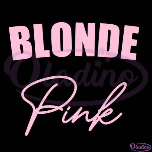 Blonde Pink SVG Silhouette