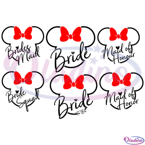 Brides Maid Wedding Bundle SVG PNG Digital File, Disney Svg