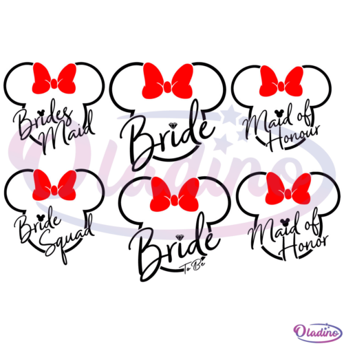 Brides Maid Wedding Bundle SVG PNG Digital File