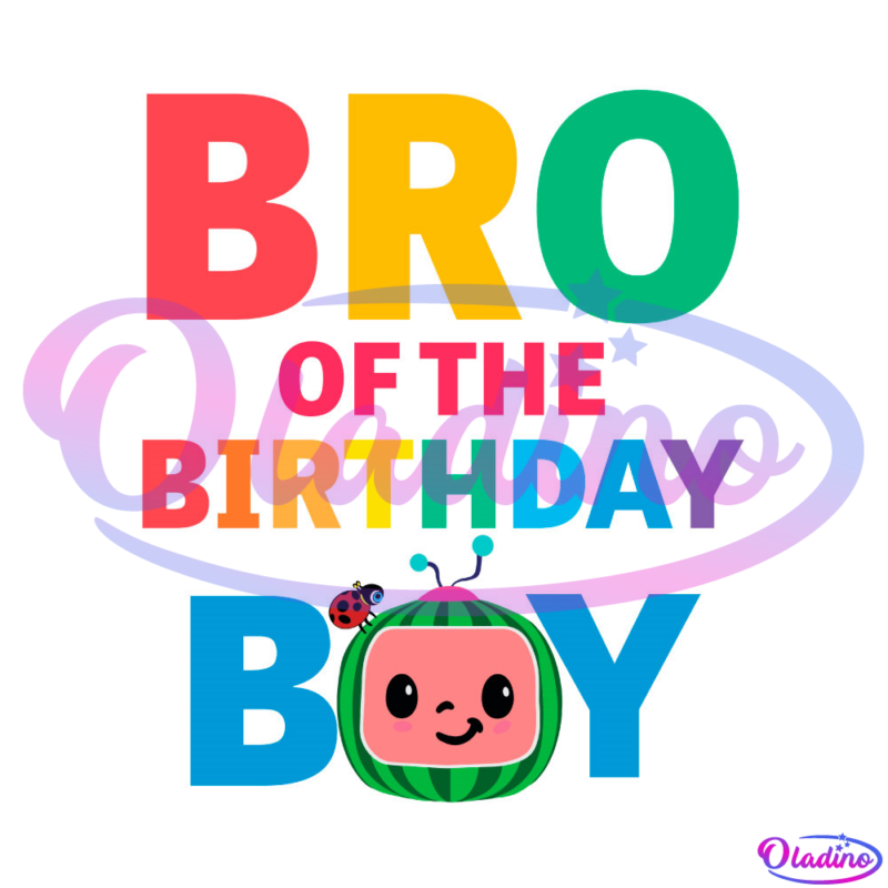 Bro Of The Birthday Boy Cocomelon SVG PNG Digital File