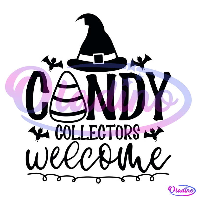 Candy Collectors Welcome SVG Digital File, Halloween Candy SVG Silhouette