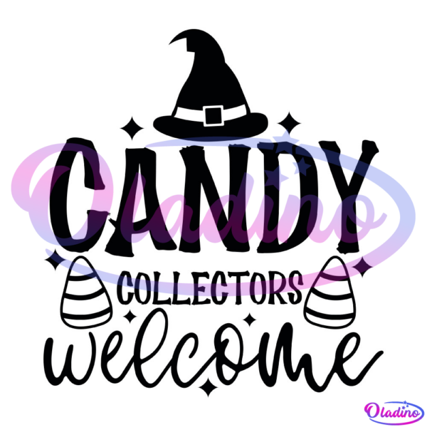 Candy Collectors Welcome SVG Digital File, Halloween Witch