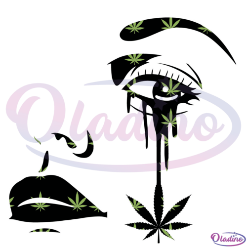 Cannabis Girl Face SVG Digital File