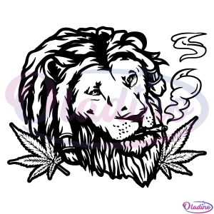 Cannabis Lion SVG Silhouette, Cannabis Svg