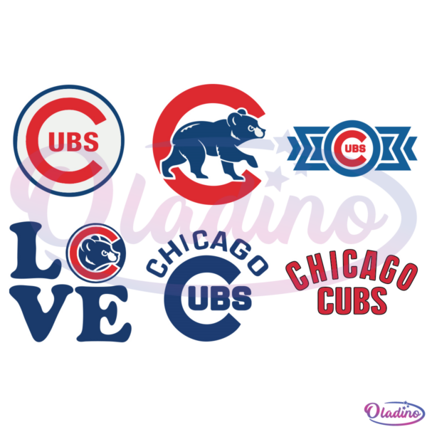 Chicago Cubs Design Bundle SVG Digital File, MLB Svg, Love Cubs Svg