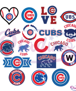 Chicago Cubs Logo Bundle SVG Digital File, MLB Svg
