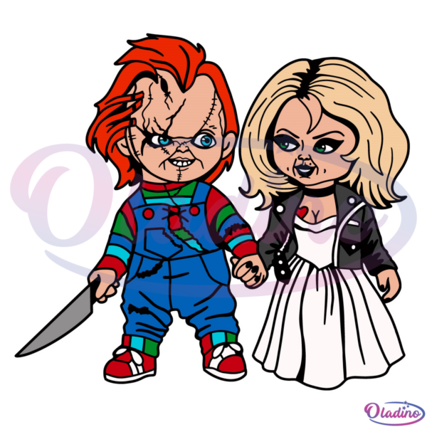 Chucky And Tiffany SVG Digital File, Halloween Svg