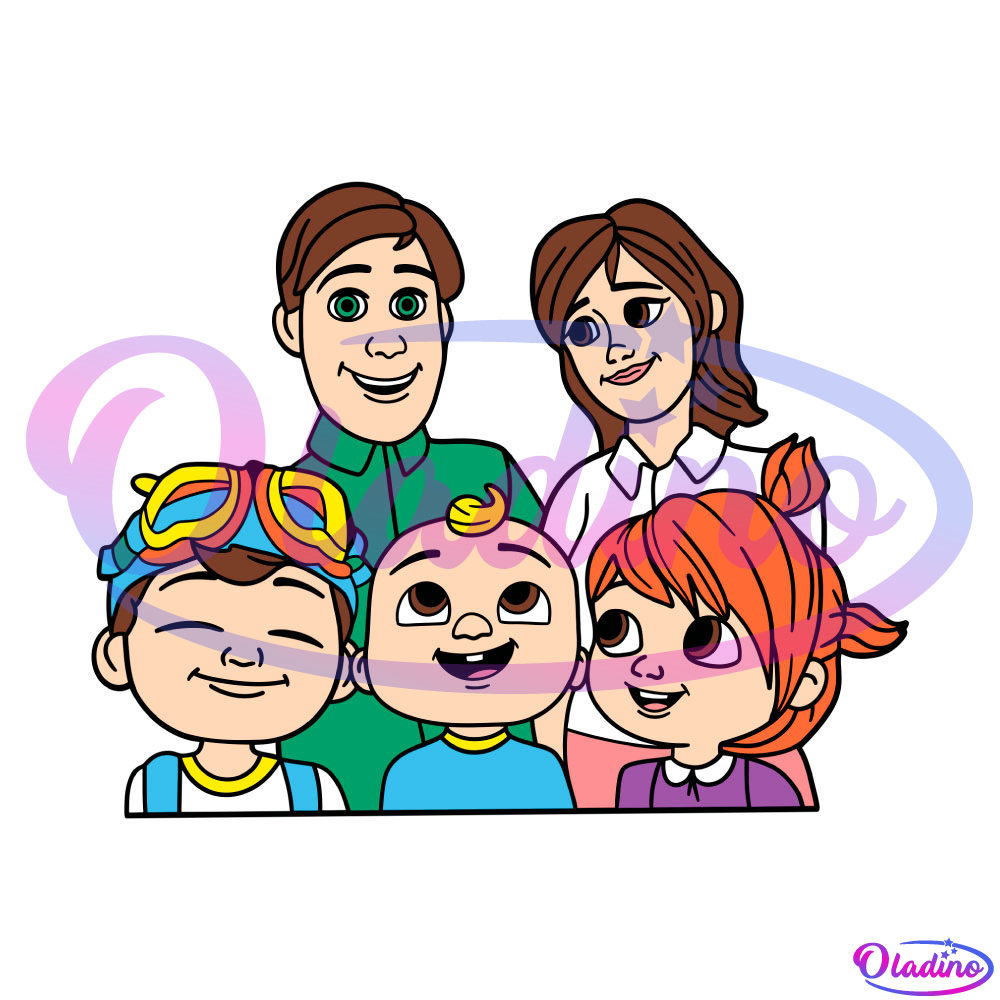 Cocomelon Family SVG Digital File, Cocomelon Cartoon Character SVG