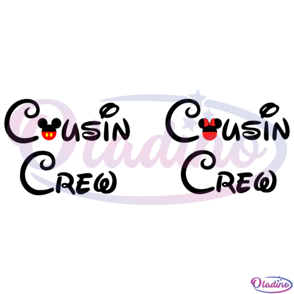 Cousin Crew Mickey And Minnie Mouse SVG Digital File
