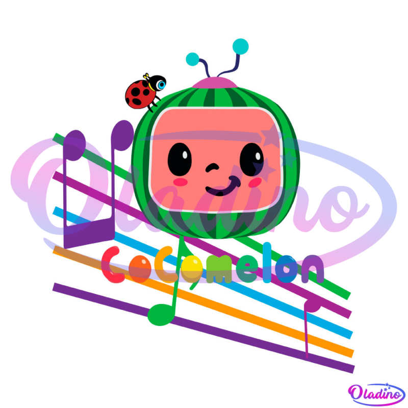 Cute Cocomelon Music Ladybug SVG PNG Digital File