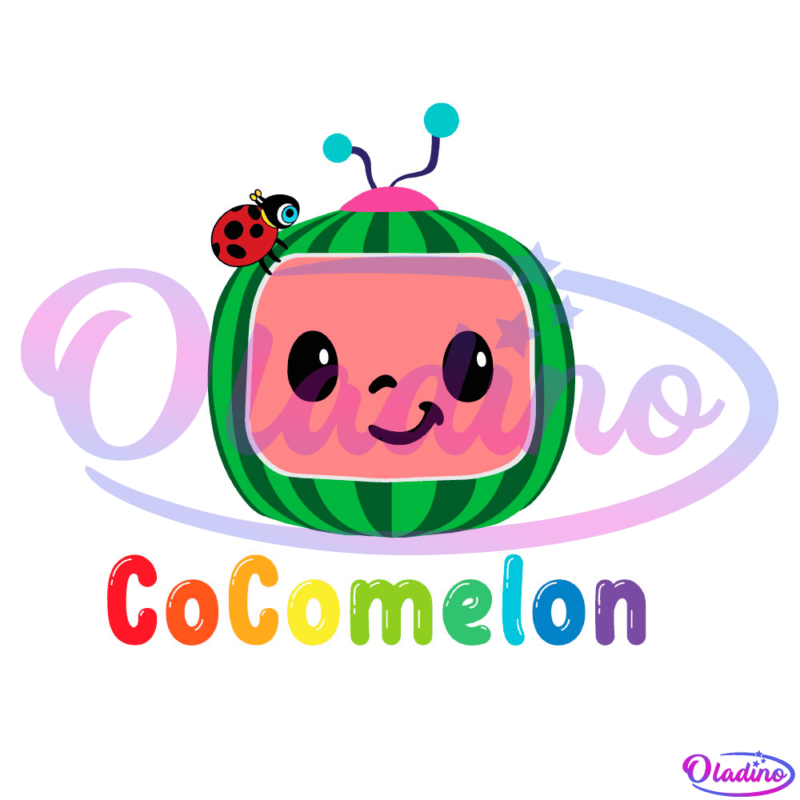 Cute Cocomelon With Ladybug SVG Digital File, Cute Watermelon