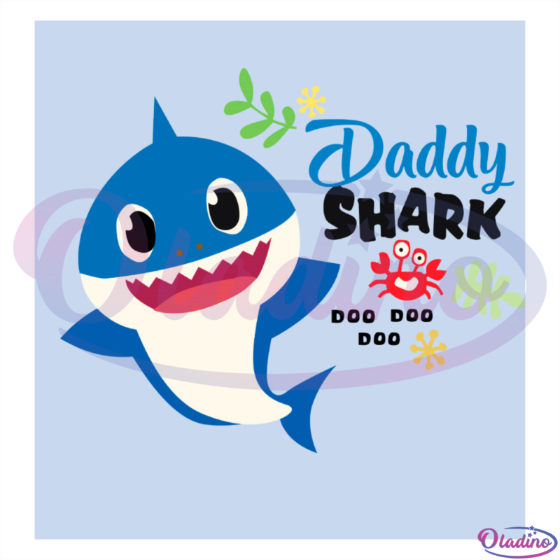 Cute Daddy Shark Doo Doo SVG Digital File