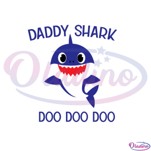 Cute Daddy Shark Father's Day SVG Digital File