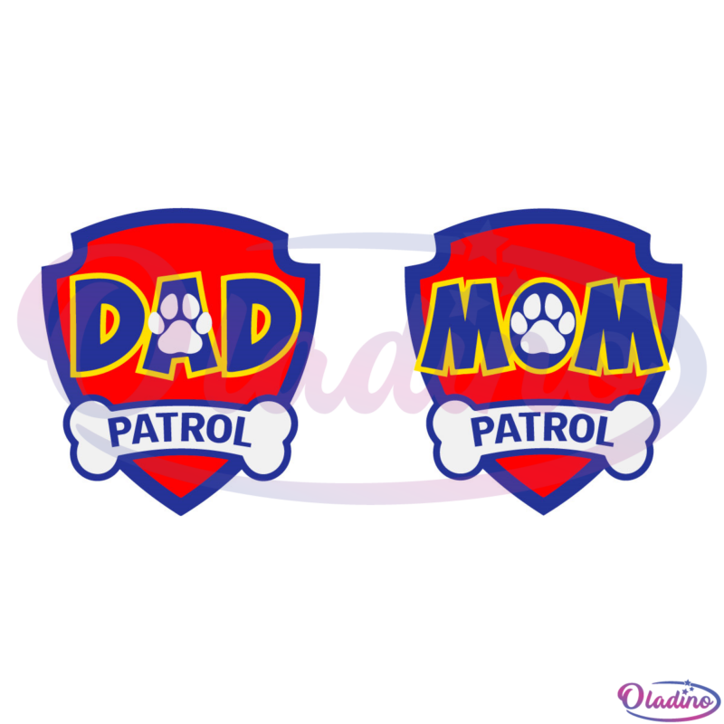 Dad Mom Logo Patrol Bundle SVG Digital File