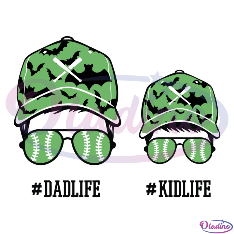 DadLife KidLife Baseball SVG PNG Digital File, Dad Svg