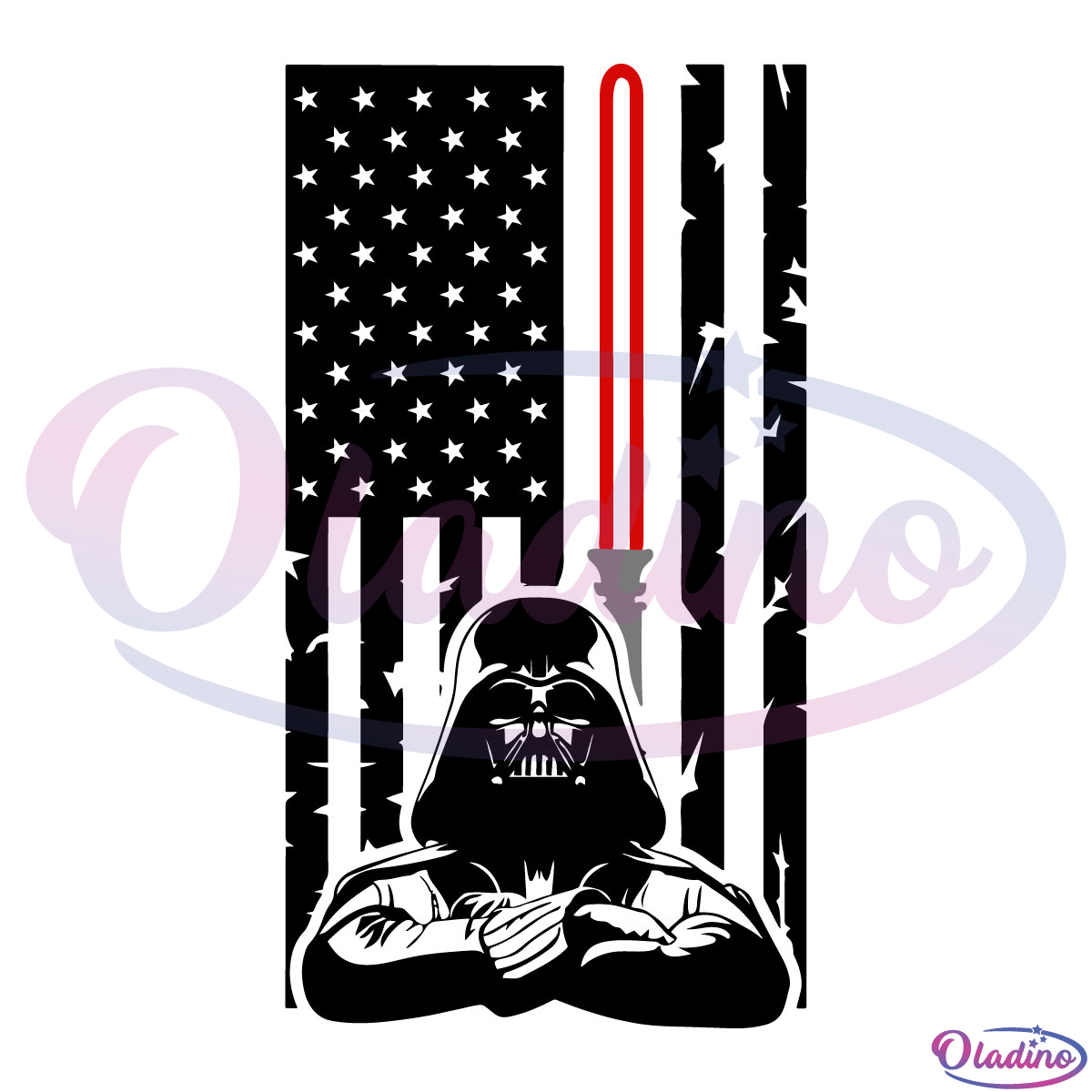 Darth Vader American Flag Star Wars SVG PNG Digital File