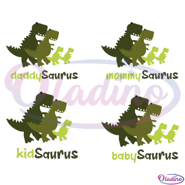 Dinosaur Daddy Mommy Kid Baby Saurus SVG Digital File