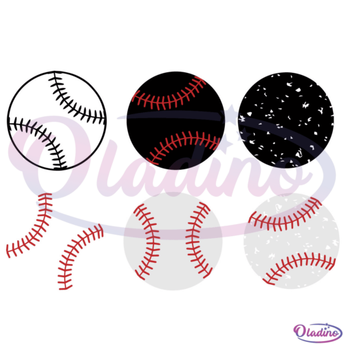 Distressed Baseball Bundle SVG Digital File