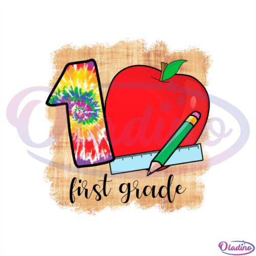 First grade PNG sublimation, 1 number PNG, apple PNG