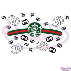 Gucci Full Wrap For Starbucks Cup SVG Digital File