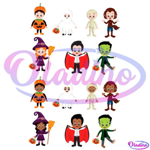 Halloween Cartoon Character PNG Digital File, Halloween Cosplay