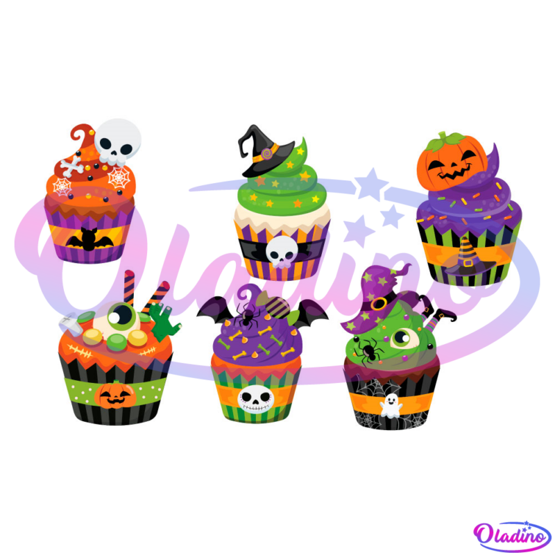 Halloween Cute Cupcake PNG Digital File, Halloween Food PNG