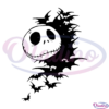 Halloween Jack Skellington With Bat SVG Silhouette