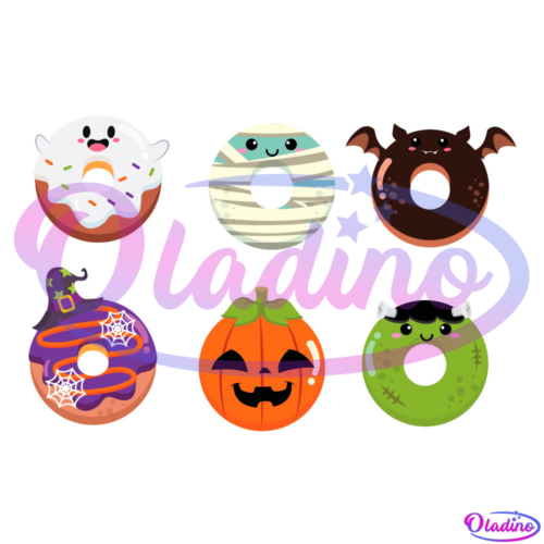 Halloween Sweet Donut Cake PNG Digital File, Halloween Gift