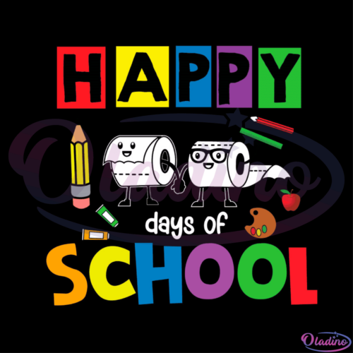 Happy 100 Day Of School Couple Toilet Paper SVG Digital File